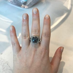 David Yurman Albion Ring with Hematite Stone